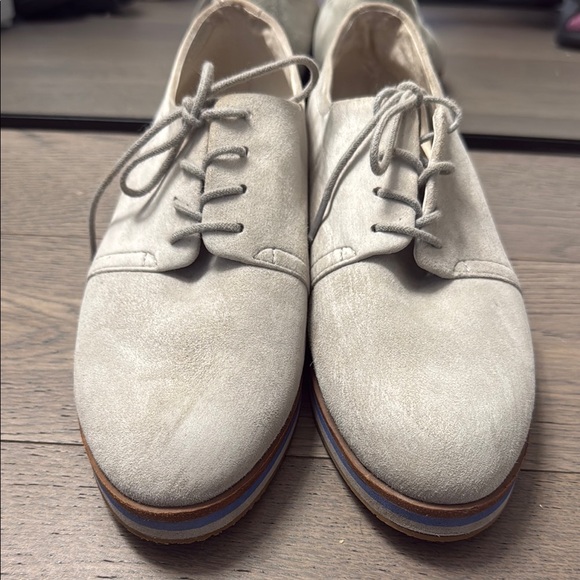 Suede Lace-Up Shoes - Light Gray - Picture 1 of 4